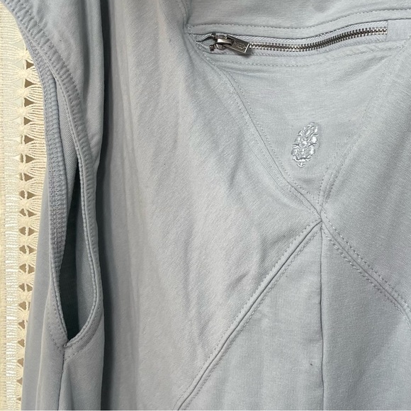 Free People Movement Nothing But Sweats Hooded Jumpsuit Pockets Blue S Oversized - Picture 8 of 12